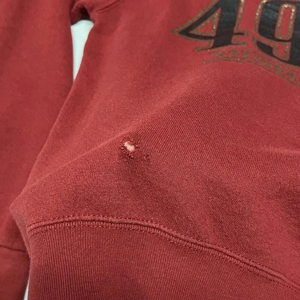 VTG San Francisco 49ers Crewneck Sweatshirt Fits Womens Sz S-M Distressed LEE - Picture 7 of 8